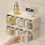 Spices Organizers Box Wall Mount-milky silver two squares 2
