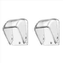 2x Capa de Chuva Transparente para Campainha Externa, Impermeável e Transparente, para Campainha Sem Fio.