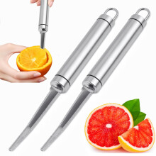 2PCS Curved Serrated Grapefruit Knife Set Stainless Steel Citrus Cutter for Oranges Lemons Kiwi