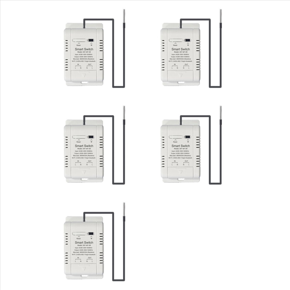 5X Wifi Temperature Switch With 1M Sensor Smart Wifi 20A Thermostat Temperature Switch Supports Voice Control 4852070779012