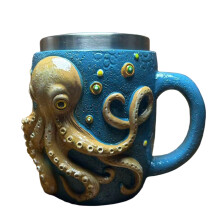 Les tasses artistiques en forme de poulpe pour les décors de-D