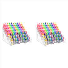 2x Acrylfarben-Organizer (7-stufig), Farbflaschen-Organizer, Aufbewahrungsorganizer für Acrylfarben, Bastelfarbenregal
