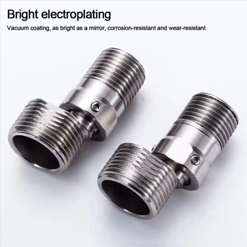 2 Adaptadores de canto para torneira de chuveiro com base curva angular, ajuste de ângulo de 360 e parafuso excêntrico. 2