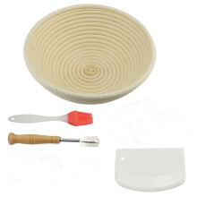 Proofer Basket For Artisan Bread, Handmade From Natural Rattan Cane, Linen Liner Cloth For Clean Dough Release, Complies With German Food Code, Commer