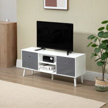 HOMCOM Modern TV Cabinet Stand w/ Shelves & Drawers, Living Room