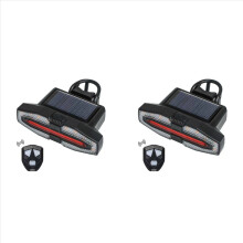 2x Luz Traseira Solar para Bicicleta com Sinais de Direção e Aviso, Recarregável via USB, com Controle Remoto Sem Fio.