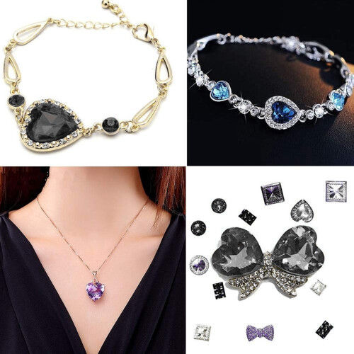 Κρυστάλλινο Γυαλί Rhinestone για Χειροτεχνία Διακοσμήσεις, Γυαλιστερή Εμφάνιση 2