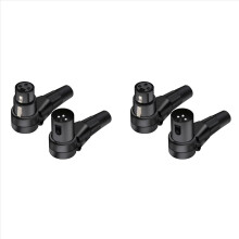 2x 3-poliger rechtwinkliger XLR-Stecker (männlich/weiblich), Mikrofonstecker, Audiokabel, Audioverstärker