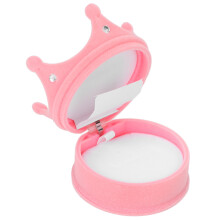 Coffret cadeau de mariage pour elle, boîte de rangement pour bijoux en forme de couronne, coffret cadeau avec doublure floquée, boîte à bagues au