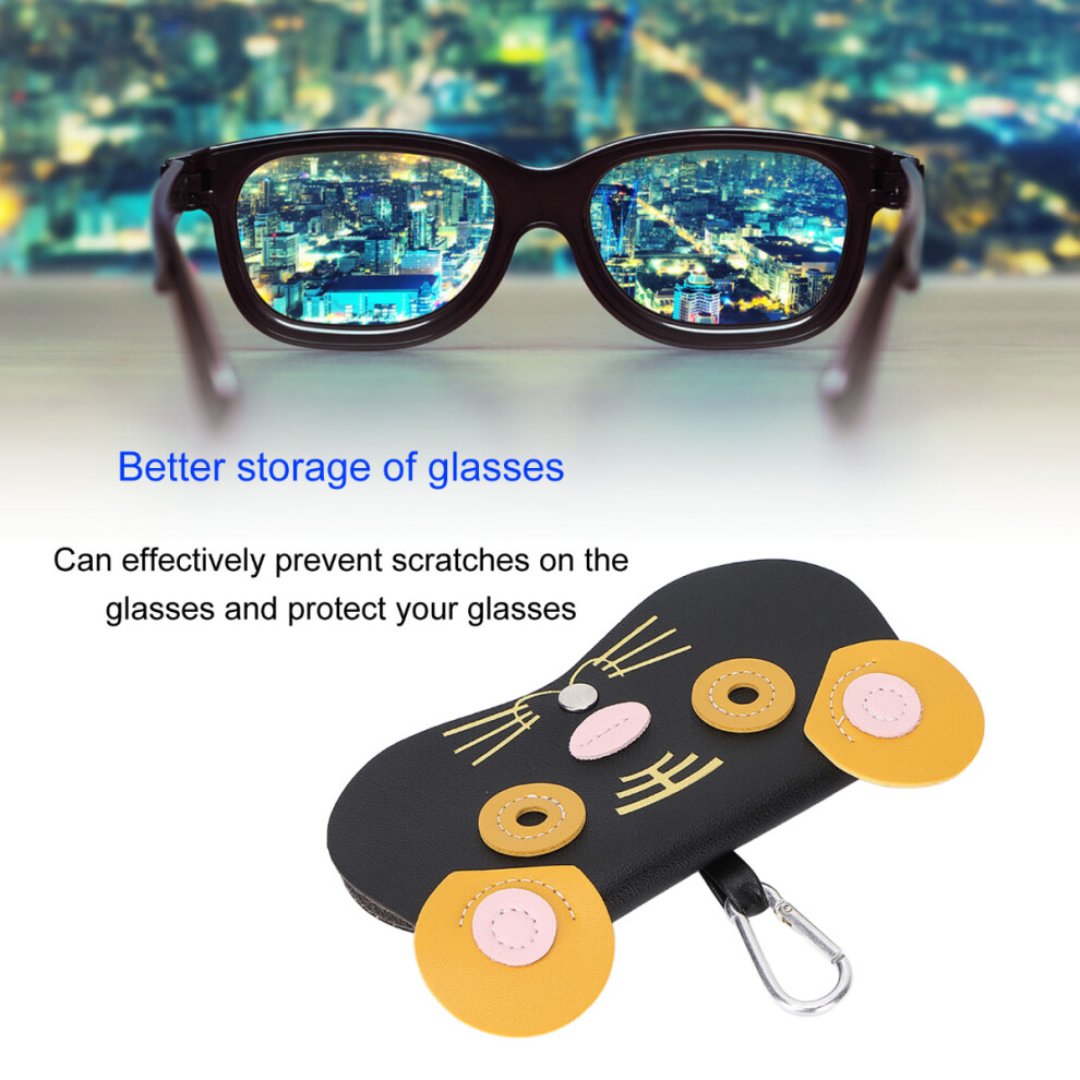Protective Holder Sleeves For Eyeglasses Soft Leather Sunglasses Case Scratchproof And Portable Design With Double Snap Closure Ideal For Myopia
