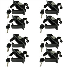 8 stuks compressiegrendelvergrendeling, trekkervergrendeling, zinklegering, verstelbare hendel, handbediende compressiegrendel, vlak, zwart