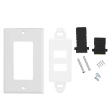 Panneau mural multimédia intégré HDMI USB 3.0, prise deux en un pour câblage technique, compatibilité universelle, modules clipsables pour