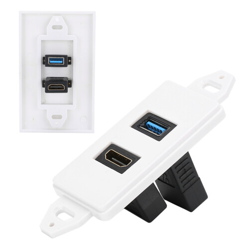 Ενσωματωμένο πάνελ τοίχου πολυμέσων HDMI USB3.0 Δύο σε μία υποδοχή για καλωδίωση 1