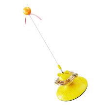 Creative Cats Wand Toy Slow Feeding Toy for Cats Indoor-Yellow