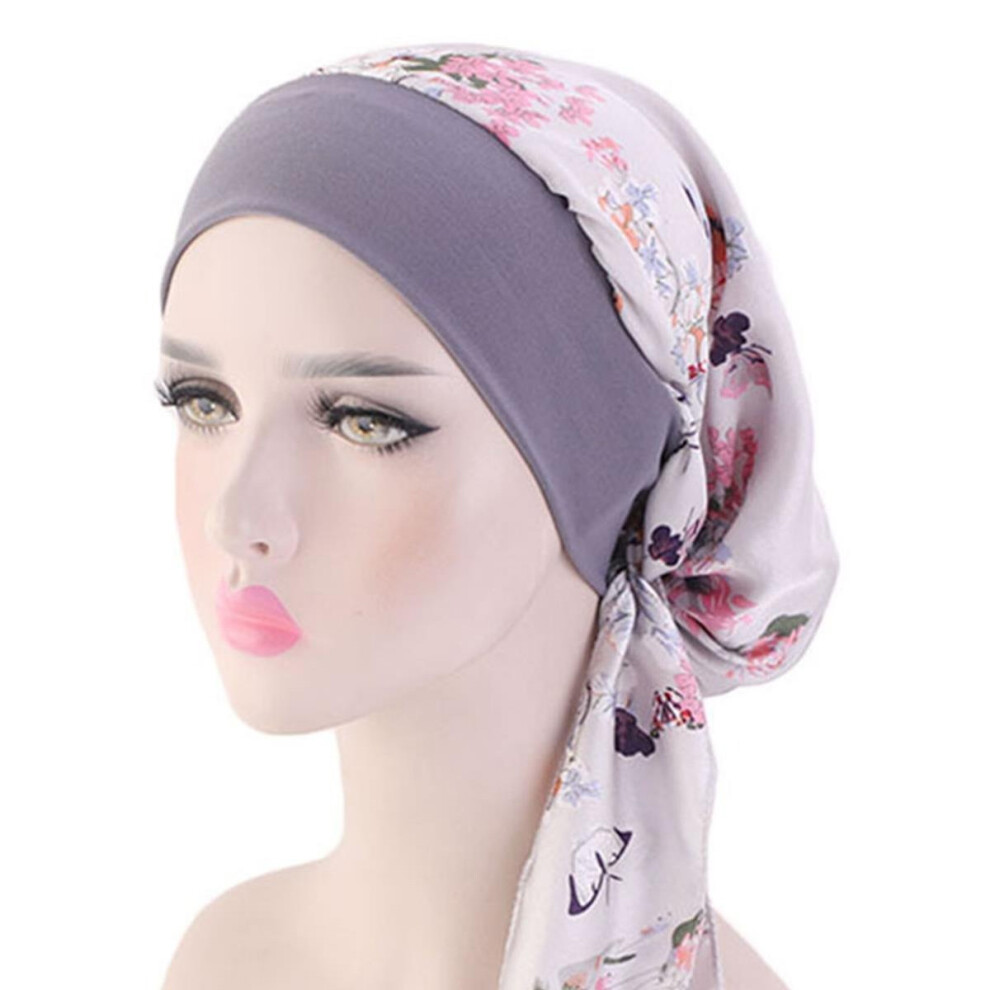 Headwear For Women With Hair Loss, Pre-Tied Bandana Turban Hat Silky Soft Hair Turbans Lightweight Chemo Caps for Cancer Patients, Full Head Coverage