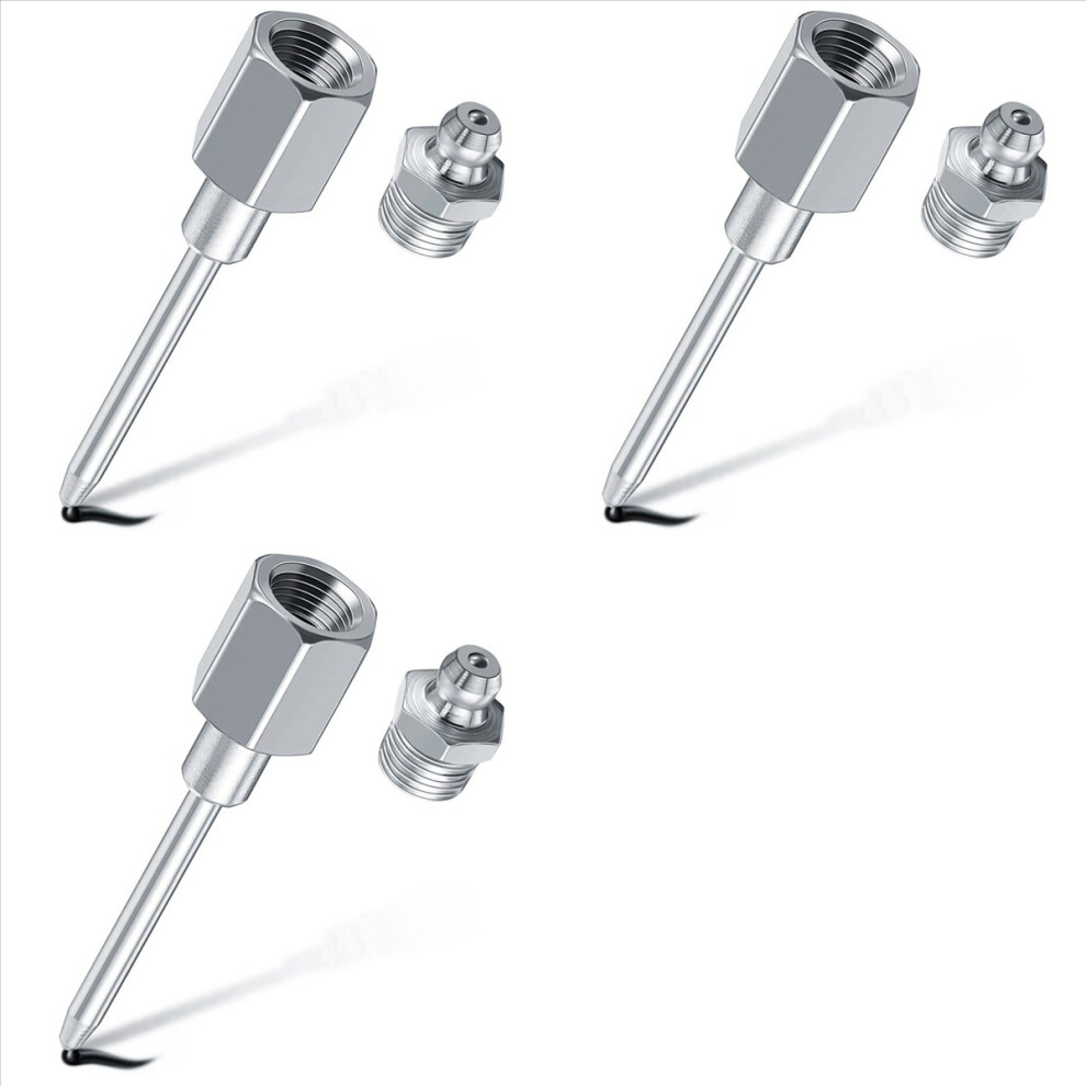 3X Narrow Needle Nozzle Grease Adapter With Hardened Steel Tip, Needle Nose Grease Dispenser With 1/8 Inch Npt Thread 4852070783934