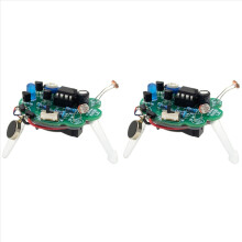2x LED-ademend licht soldeer DIY-kit gesimuleerde vuurvlieg flitsende robot lichtgevoelige sensor mobiel robotonderdeel