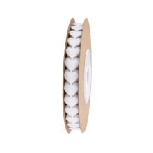 Ruban coeur rubans de saint valentin pour emballage cadeau-Blanc
