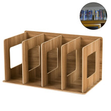 Organiseur de bureau en bois, gain de place, élégant, porte-livres et magazines, design robuste, idéal pour le bureau et la maison. Matériau :