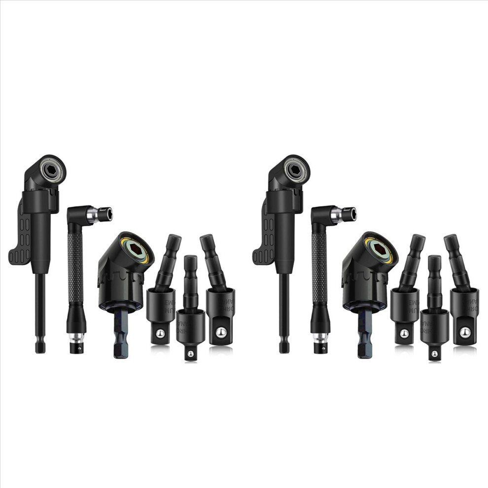 12Pcs Right Angle Drill Attachment Set With 105 Angle Drill Adapter And Impact Grade Socket Adapter 4852070777056