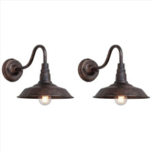 2X Luminária de Parede Vintage para Exterior, Pátio, Varanda, Estilo Retrô, Impermeável, Industrial, Cor Envelhecida, para Porta ou Corredor