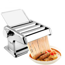 3in1 Stainless Steel Pasta Maker with Adjustable Thickness, Detachable Handle and Clamp