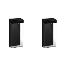 2x Outdoor-Prospekthalter, 4x9 Zoll, wasserdichte Wandmontagebox mit Deckel aus transparentem Acryl für Broschüren und Menüs