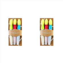 6x afwasbare stoepkrijtverfkwastenset zacht met schuimborstelkop, krijtverfstift, kindercadeaus, kinderverfkwast