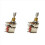Potenciômetro duplo com interruptor push-pull para controle de tom e volume de guitarra elétrica B500K 1