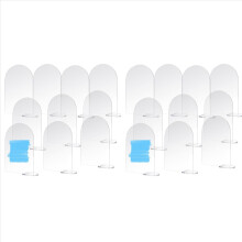 40 stuks heldere acryl bordenboog met standaard, lege gastennaamlabels, tafelnummerhouder voor bruiloften, decoratiebenodigdheden