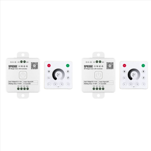 Controller monocromatico 2X and-SP636E SPI DC5-24v con supporto per telecomando and-RC1 e telecomando touch 2.4G