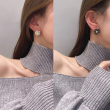 Oorbellen met imitatieparels voor dames, minimalistische cameliabloemknopjes met verguld emaille, vintage elegant lichtgewicht ontwerp, ideaal voor