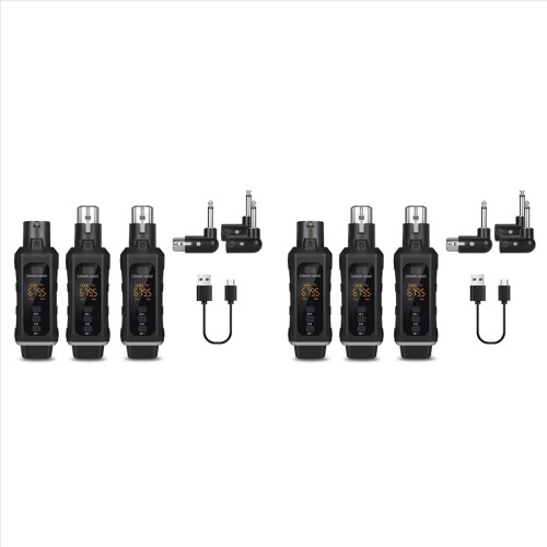 2X New 48V Capacitor XLR Adapter Wireless Microphone Transmitter Receiver for Dynamic Microphone Guitar Audio Mixer