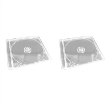 2 transparente CD/DVD-Hüllen aus Kunststoff – Aufbewahrungsboxen für einzelne Discs zum Schutz Ihrer Medien