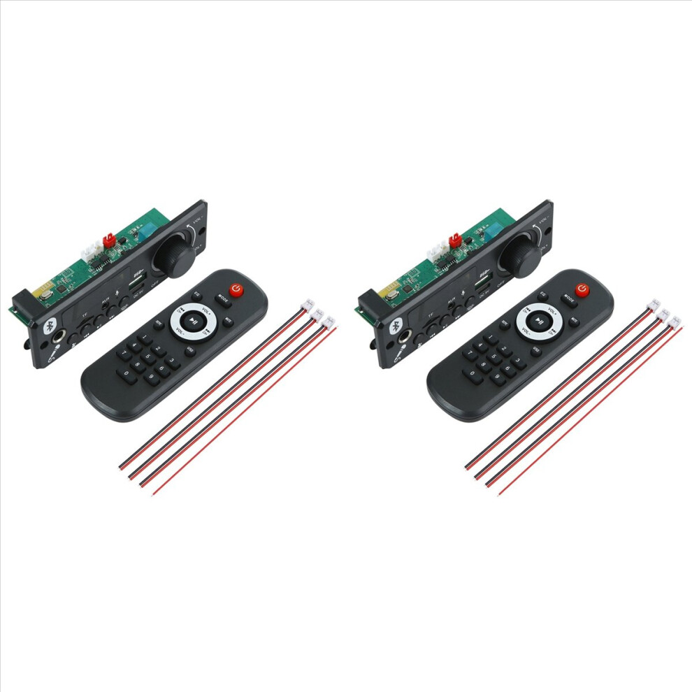 2X Bluetooth Mp3 Wav Decoder Board Amplifier Handsfree Car Audio Microphone Usb Tf Radio Mp3 Player Speaker 4852070785143