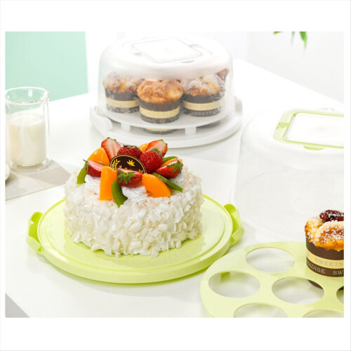 Θήκη για Cupcakes με καπάκι, διαφανείς λαβές μεταφοράς, C 2