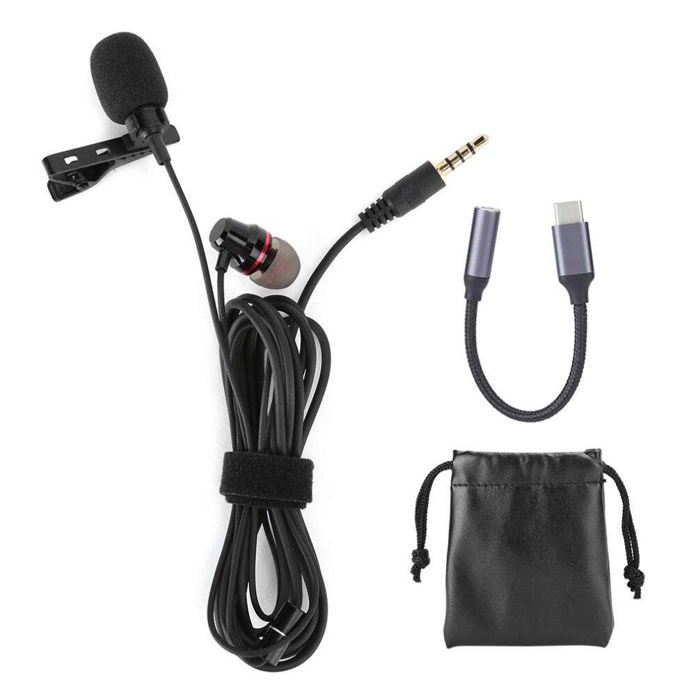 Lavalier Microphone Usb C Connector Omnidirectional Condenser With Noise Cancellation Voice Clarity Windscreen Foam Cover Robust Build Quality 9420858050650