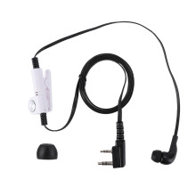 Auricolare per walkie talkie dal design a "spaghetti" con riduzione del rumore e pulsante PTT antiscivolo, punte in morbido silicone per più