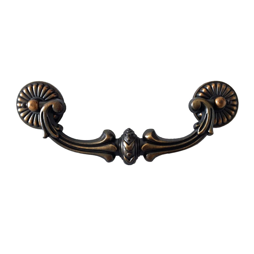 Vintage Drawer Pull 128Mm Antique Brass Bail Handle For Dresser Cabinet With Classic Gold Finish 9001264069155