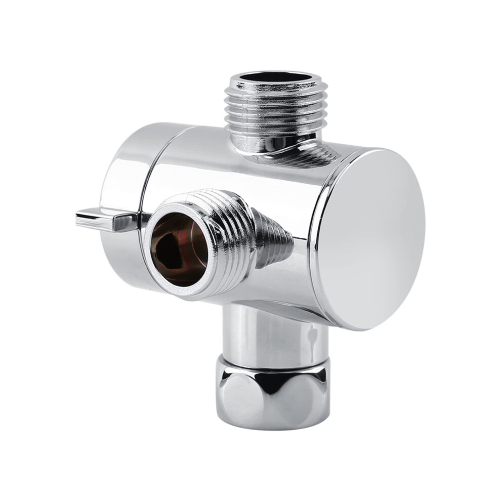 G1/2' 3 Way Shower Diverter Valve For Handheld And Fixed Shower Head, Leakproof Chrome Splitter 9189345655753