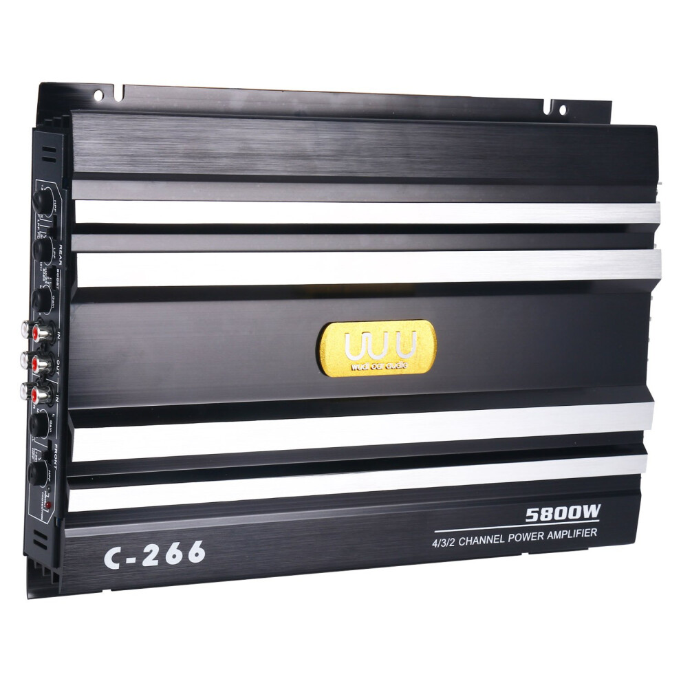 C266 4 Channel Car Audio Amplifier With Subwoofer Output 12V Stereo Bass Sound 9426802901146
