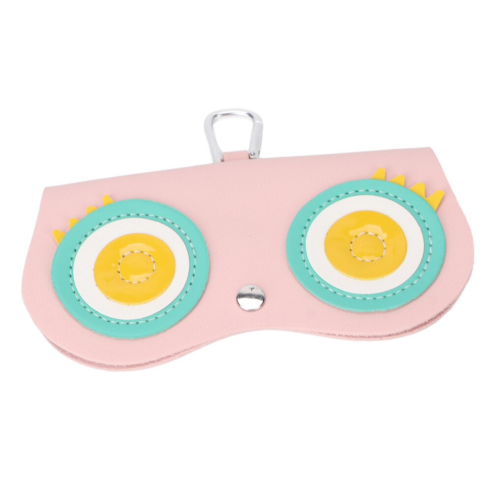 Stylish Eyewear Protector, KAWAII CARTOON SHAPED DESIGN Scratch Proof Eyeglass Pouch with Snap Closure, Glasses Case with Carabiner Hook for Easy
