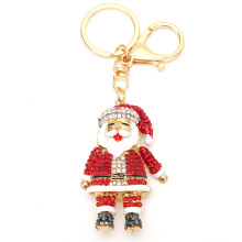 Přívěsek s křišťálovou taškou pro ženy, kamínkové klíčenky s motivem Santa Clause, vánoční doplňky pro ženy, roztomilý jemný