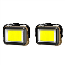 2x heldere LED-werklamp - COB-inspectielamp met magnetische staart, USB-oplaadfunctie voor autoreparatie, garage, kamperen en wandelen