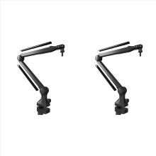 2x Novo Suporte de Microfone de Mesa Ajustável com Braço Articulado para Transmissão ao Vivo
