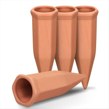 Terracotta Watering Spikes,Wine Bottle Stakes,Slow Release Self Planter Insert for Out Indoor Plants