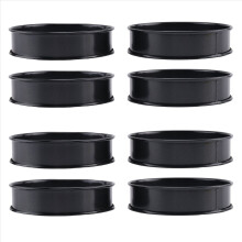 Conjunto de 8 aros antiaderentes para crumpet, muffin inglês de 10 cm (4 polegadas) - Aros duplos de aço inoxidável para tortas e bolos.