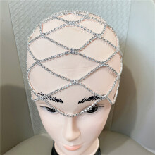 Bijou de tête en strass et cristal, accessoire de mariée style années 50 d'inspiration vintage, idéal pour une soirée à thème Gatsby (taille