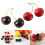 10 Pair False Fruit Model False Cherries Artificial Cherry-Red 3