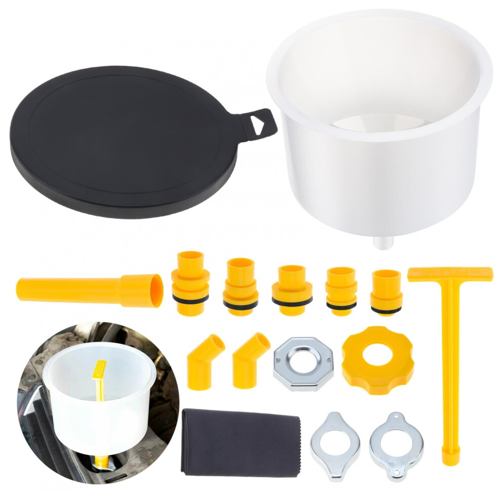 No Spill Coolant Funnel Kit With Adapters, 16Pcs Universal Radiator Funnel Set For Car Maintenance 9189345655883